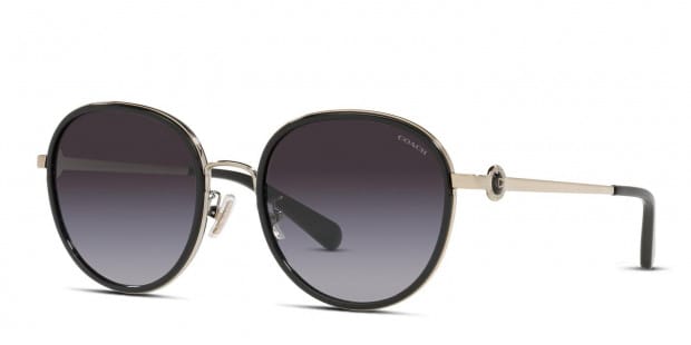 Coach HC7129 Black, Gold Prescription Sunglasses - 50% Off