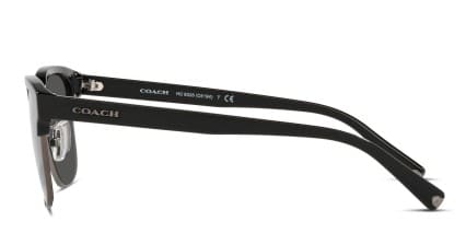 Coach HC8326 Black , Gray , Gunmetal glasses - Black / Gray / Gunmetal - Side View