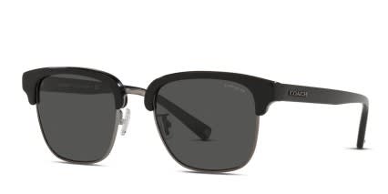 Coach HC8326 Black , Gray , Gunmetal glasses - Black / Gray / Gunmetal - Angle View