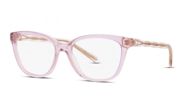 Coach transparent pink eyeglasses online