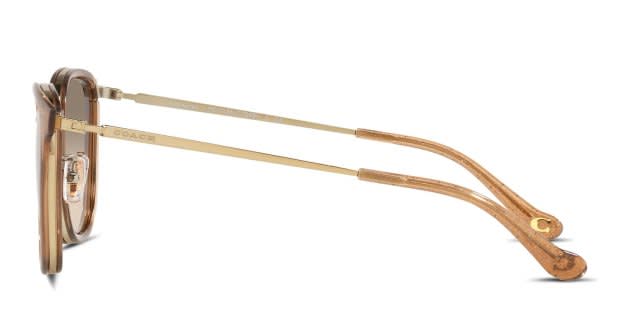 Coach HC7135 gold, brown frame with light brown grey gradient