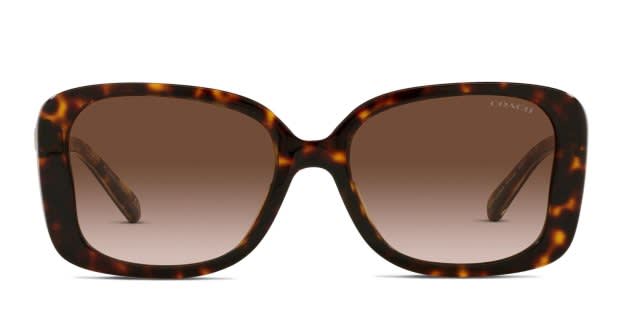 Coach HC8334U Brown, Tortoise Prescription Sunglasses - 50  display picture 1