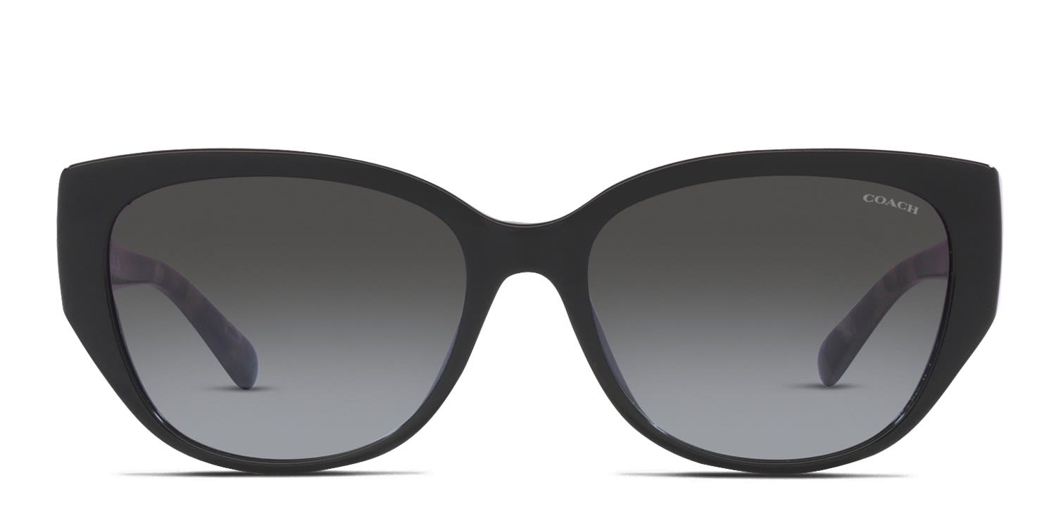 Coach HC8378U Cl926 black frame with grey gradient lenses