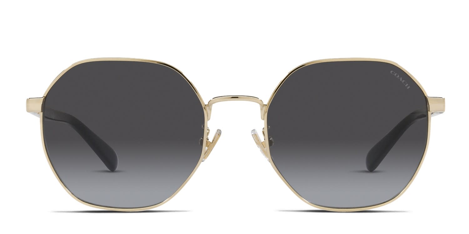 Coach HC7147 Gold , Gray Prescription Sunglasses - 50% Off Lenses