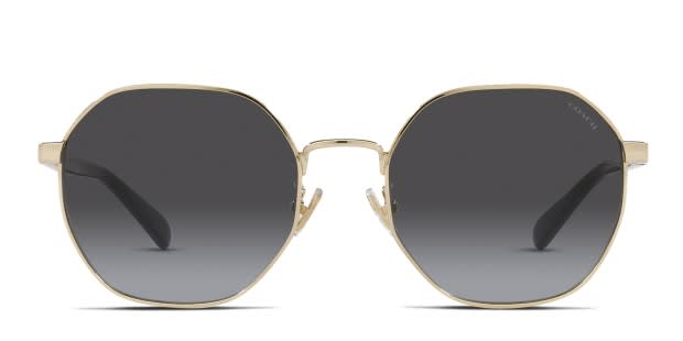 Coach HC7147 Gold , Gray Prescription Sunglasses - 50% Off