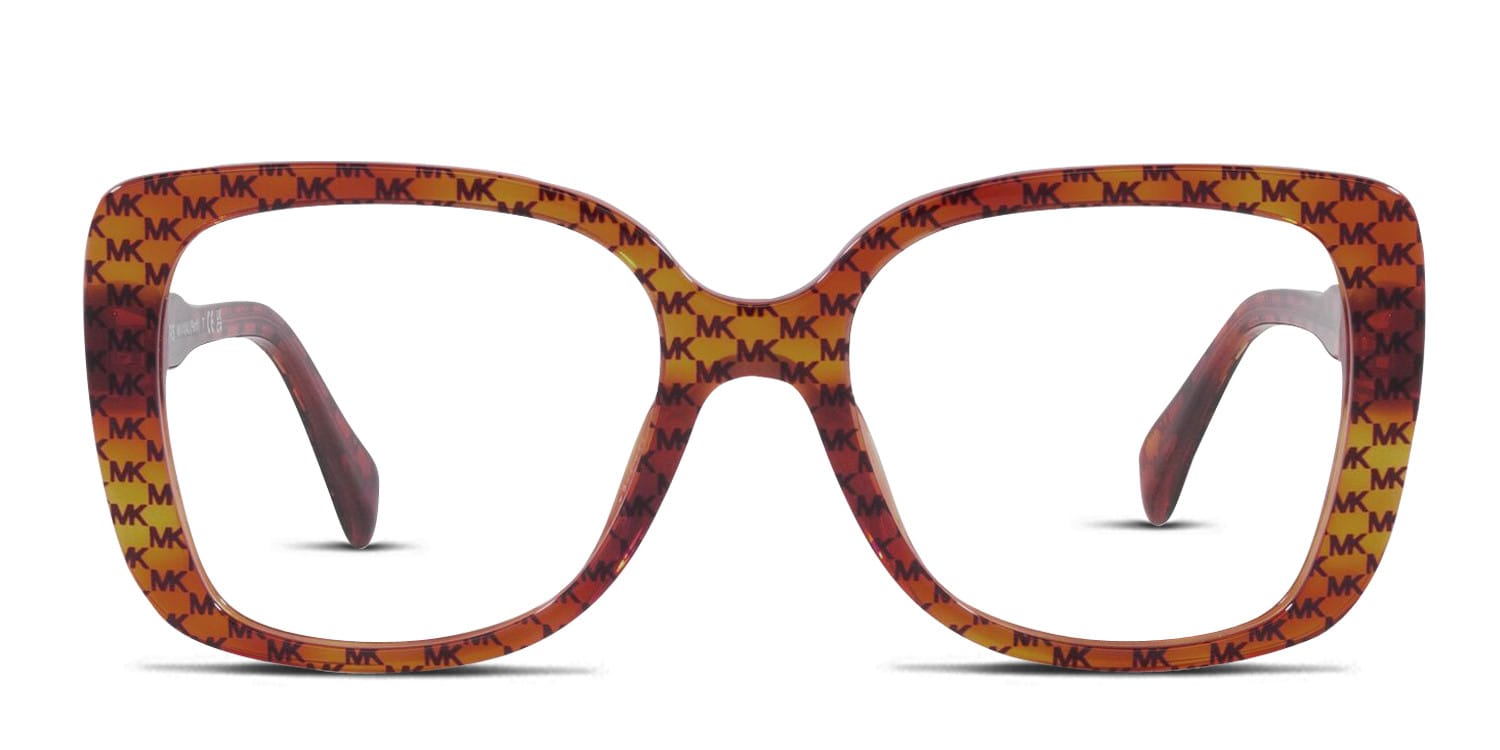 Michael Kors MK4104U Eyeglasses Pattern Amber Mk Heritage Plastic Rectangular Opticontacts.com -- Michael Kors 0MK4104U main image 2