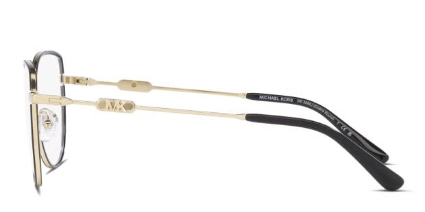 スーパーセール Michael Kors Eyeglasses Gold , Black Round Empire MK3066J 工芸品