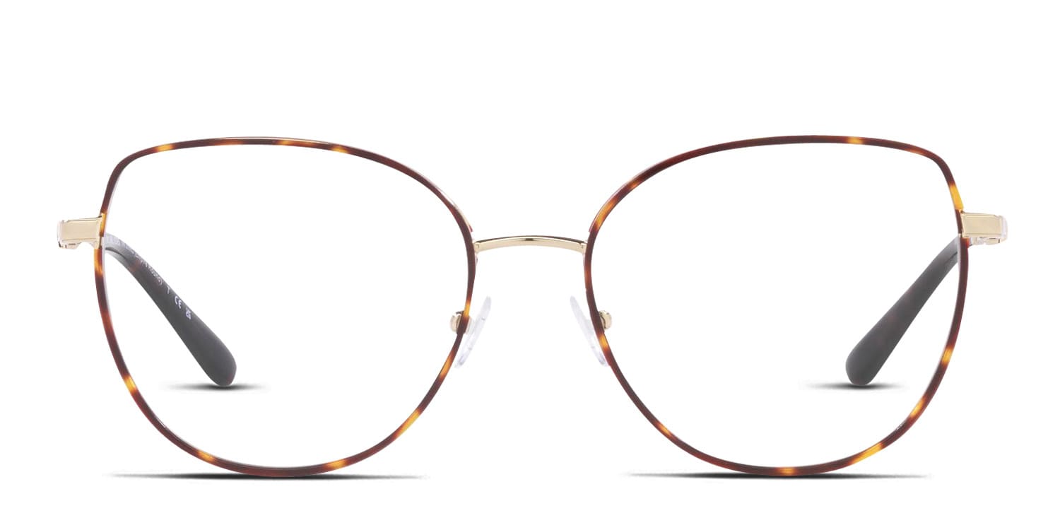 #267-2936 みーこ Michael Kors MK3066J Empire Round Gold , Tortoise Eyeglasses