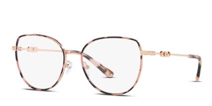 Michael Kors MK3066J Empire Round Gold , Pink , Tortoise glasses - Gold / Pink / Tortoise - Angle View