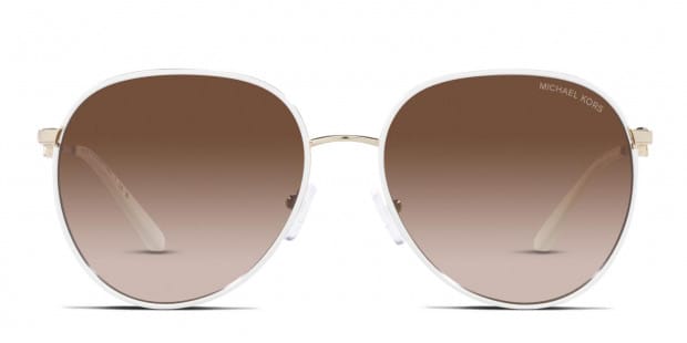 Michael Kors EMPIRE AVIATOR - Gafas de sol - light gold/white/dorado 