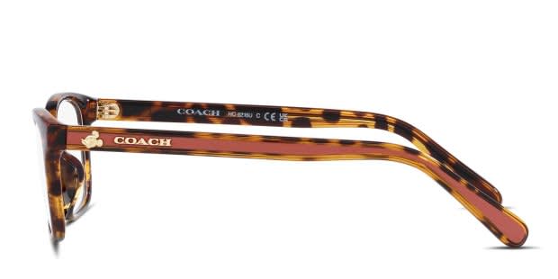 Coach Tortoiseshell Rectangular Glasses with Gold Accents Coach HC6237U tortoise frame main image 3