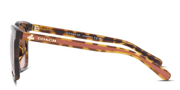 COACH Autumn Tortoise Mirrored Sunglasses Brown Coach HC8437F CBY89 L (56 - 17) with Brown lenses and  main image 3