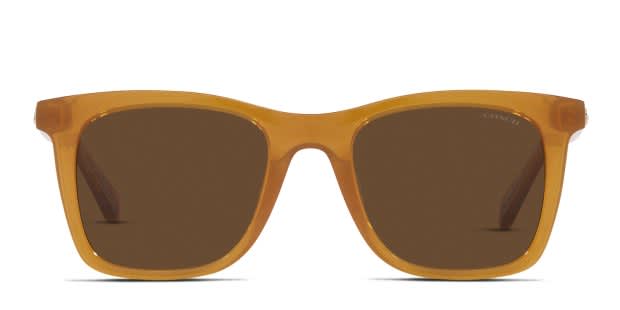 Coach Brown and Yellow Sunglasses Coach HC8326 C6194 M (52 - 20) with Brown lenses and Yellow  main image 4