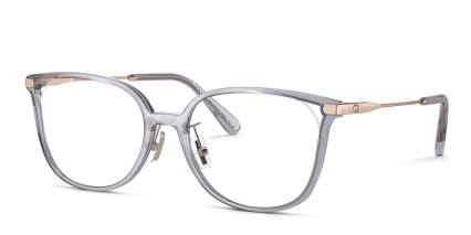 Coach HC6214D Clear, Purple glasses - Clear / Purple - Angle View