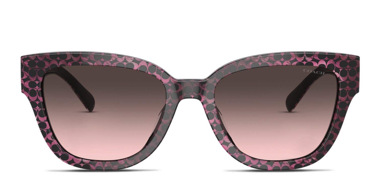 Coach HC8379U Cl920 Red glasses - Multicolor / Pink - Frontal View