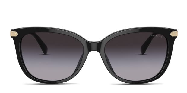 Coach HC8378U Cl926 black frame with grey gradient lenses. Lenses provide 100 UV protection