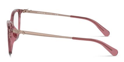 Coach HC6146U Clear, Red glasses - Pink - Side View