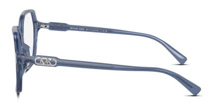 Michael Kors MK4111U Bernal Blue, Clear glasses - Blue / Clear - Side View