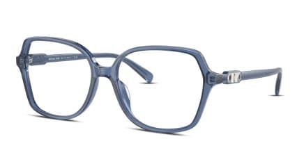 Michael Kors MK4111U Bernal Blue, Clear glasses - Blue / Clear - Angle View