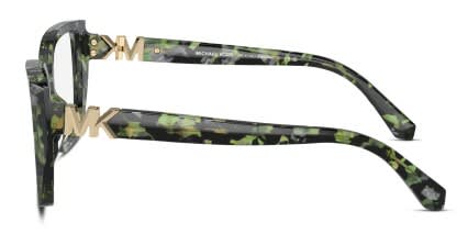 Michael Kors MK4115U Castello Green, Tortoise glasses - Green / Tortoise - Side View