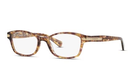 Coach HC6065 Brown, Tortoise glasses - Brown / Tortoise - Angle View