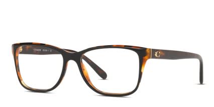 Coach HC6129 Black, Tortoise glasses - Black / Tortoise - Angle View