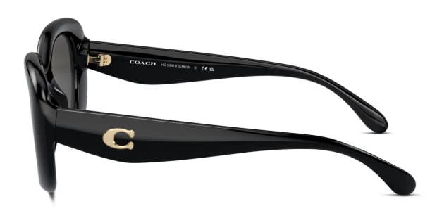 Coach AMERICAN BLACK 001 メガネ Coach HC8391U Shiny Black Prescription Sunglasses