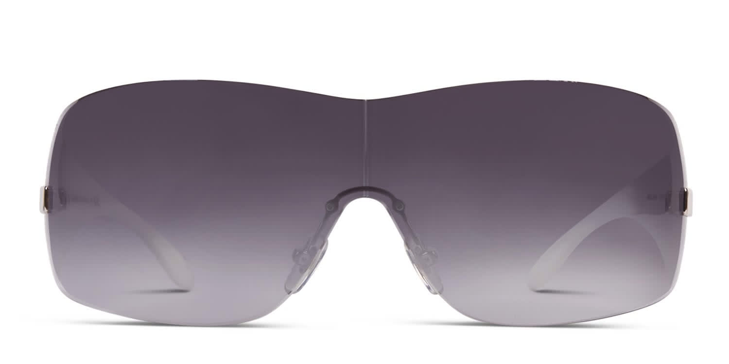 Versace VE2054 Black w/White glasses - Black / White - Frontal View