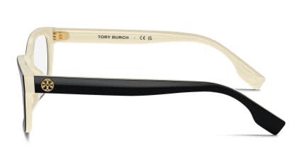 Tory Burch TY2144U Black, White glasses - Black / White - Side View