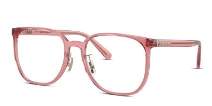 Coach HC6215D Clear, Red glasses - Clear / Red - Angle View