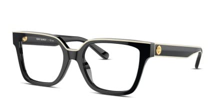 Tory Burch TY2148U Black, White glasses - Black / White - Angle View