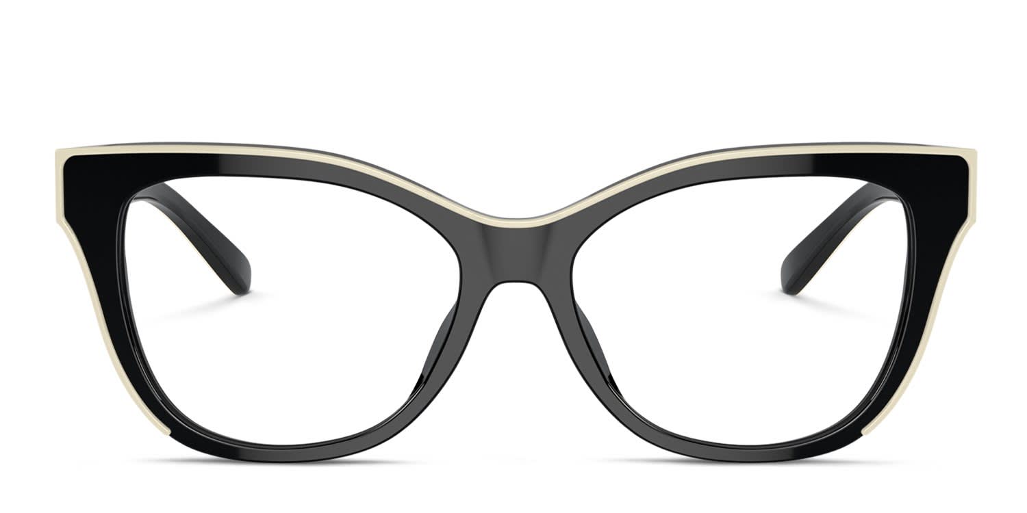 Tory Burch TY2147U Black, White glasses - Black / White - Frontal View