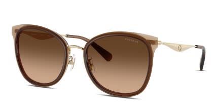 Coach HC7170 Gold, Brown glasses - Gold / Brown - Angle View