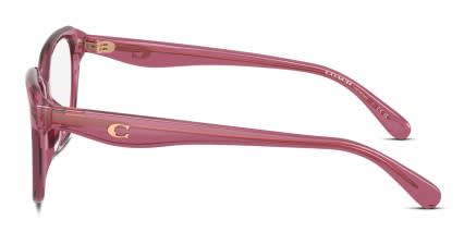 Coach HC6244U Clear, Red glasses - Pink - Side View