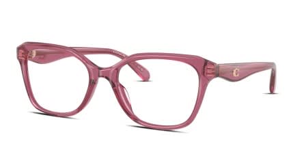 Coach HC6244U Clear, Red glasses - Pink - Angle View
