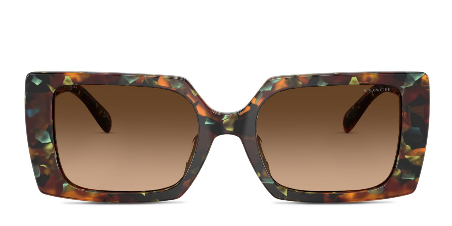 Coach HC8409U Green, Tortoise glasses - Green / Tortoise / Brown - Frontal View