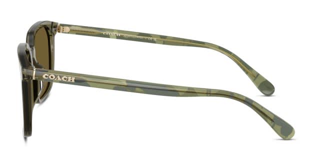 Coach HC8411U green frame with army solid lenses. Lenses  display picture 1