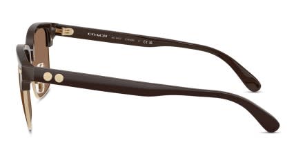Coach HC8412 Gold, Brown glasses - Gold / Brown - Side View