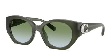 Coach HC8407U Green glasses - Green - Angle View
