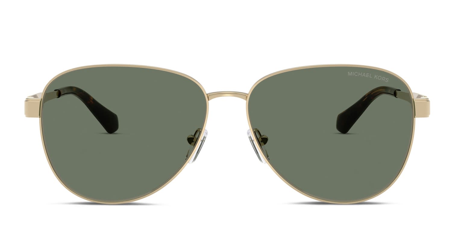 Michael Kors MK1160 Biarritz Gold, Green glasses - Gold / Green - Frontal View