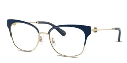 Tory Burch TY1089 Gold, Blue glasses - Gold / Blue - Angle View