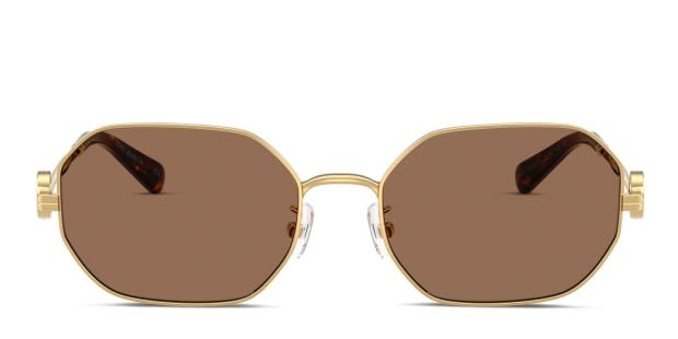 Tory Burch TY6113 Gold, Brown frame with dark brown lenses. Lenses provide  100% UV protection.