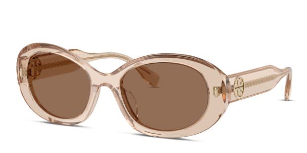 Tory Burch Cream and Brown Sunglasses Tory Burch TY7214U M (53 - 19) with Brown lenses and Brown  main image 4