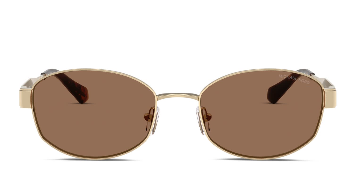 Michael Kors MK1161 Monte Carlo Gold, Brown glasses - Gold / Brown - Frontal View