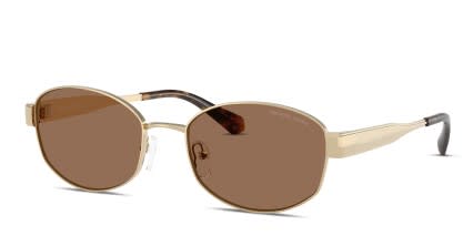 Michael Kors MK1161 Monte Carlo Gold, Brown glasses - Gold / Brown - Angle View