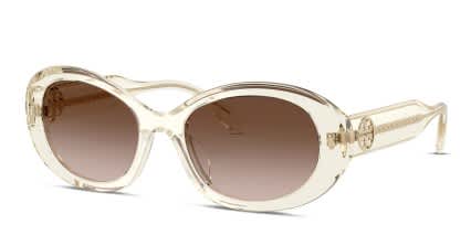 Tory Burch TY7214U Clear glasses - Clear / Brown - Angle View