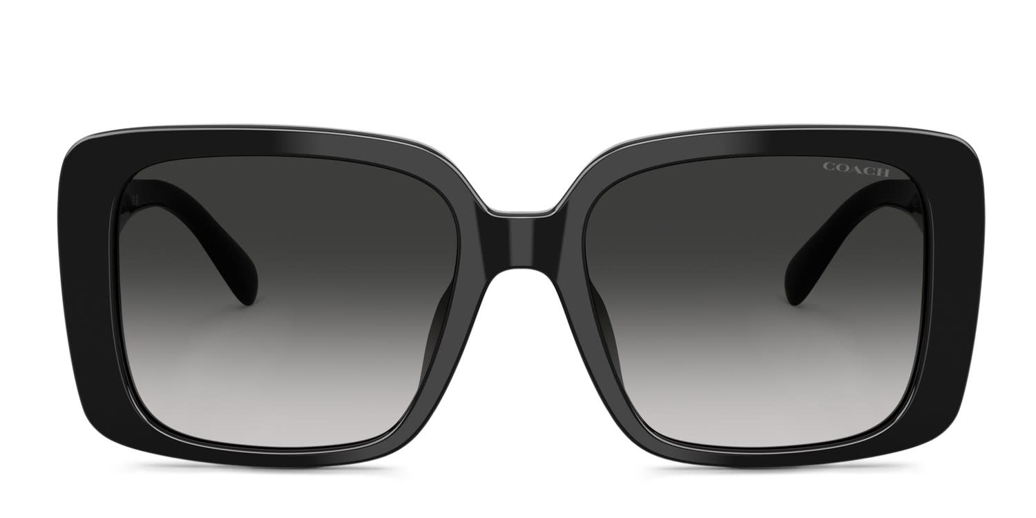 Coach HC8424U Black, Gray glasses - Black / Gray - Frontal View