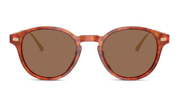 Coach HC8428U gold , tortoise frame with brown solid lenses