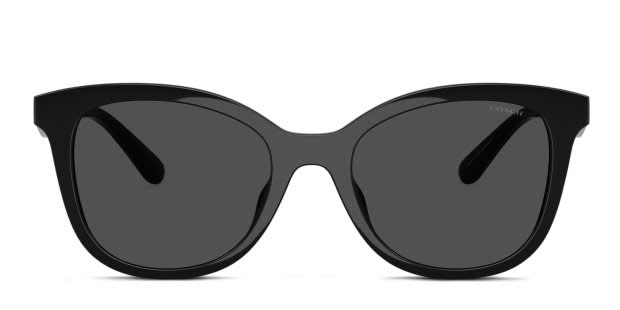 Coach Black Cat-Eye Sunglasses with Gray Tint Coach HC8419U black frame with grey solid lenses. Lenses  main image 2