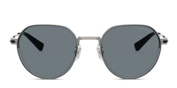 Rarely worn COACH Gunmetal Frame Sunglasses with Dark Gray Gradient Lenses. Transparent Grey Coach 6265U w/ Gradient Progressive Reading  main image 4
